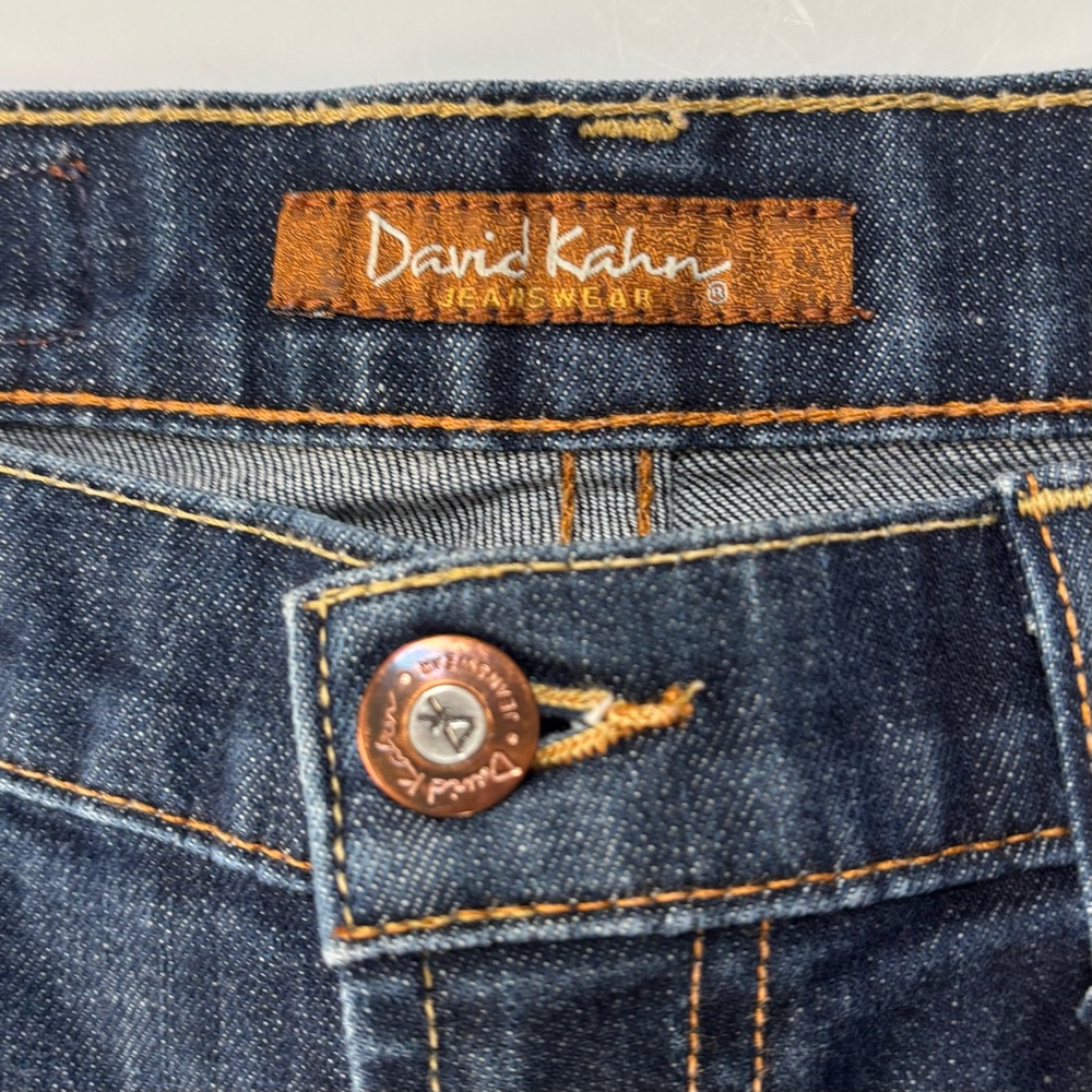 David Kahn Vintage Mid Rise Straight Leg Jeans in Dark‎ Wash Style 3560 Size 6P - Picture 13 of 16